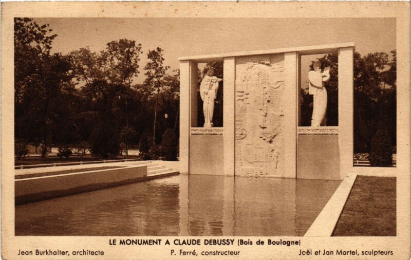 Carte postale ancienne Le Monument à Claude Debussy (Bois de Boulogne) à Paris 16e