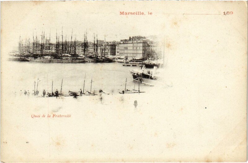 Carte postale ancienne Marseille Quai de la Fraternite à Marseille