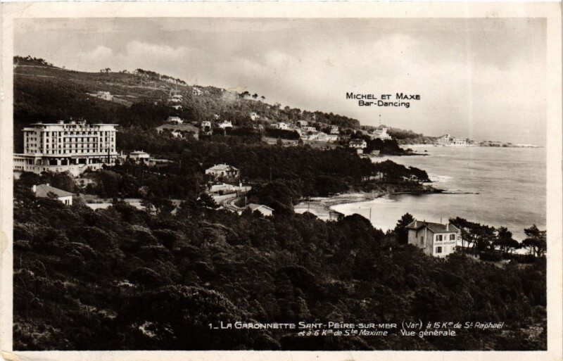 Carte postale ancienne Var La Garonnette Saint-Peire-sur-Mer Panorama