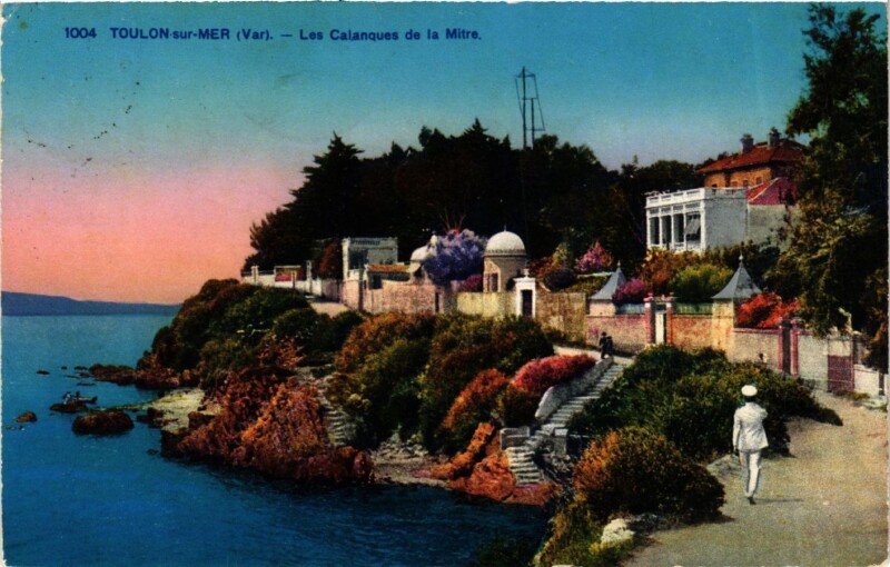 Carte postale ancienne Var Toulon Les Calanques de la Mitre à Toulon