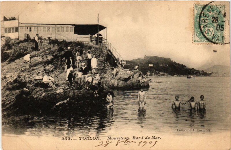 Carte postale ancienne Toulon Mourillon-Bord de Mer à Toulon