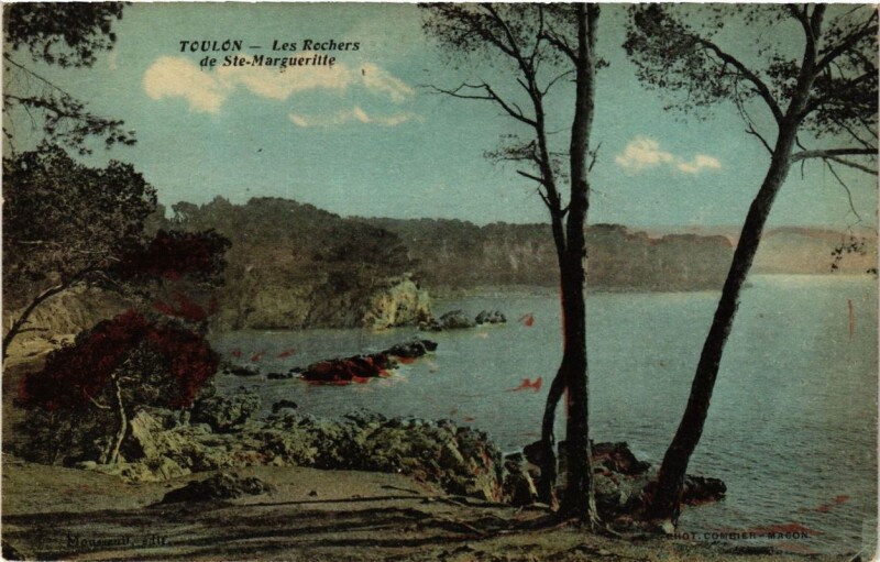 Carte postale ancienne Toulon Les Rochers de Sainte-Margueritte à Toulon