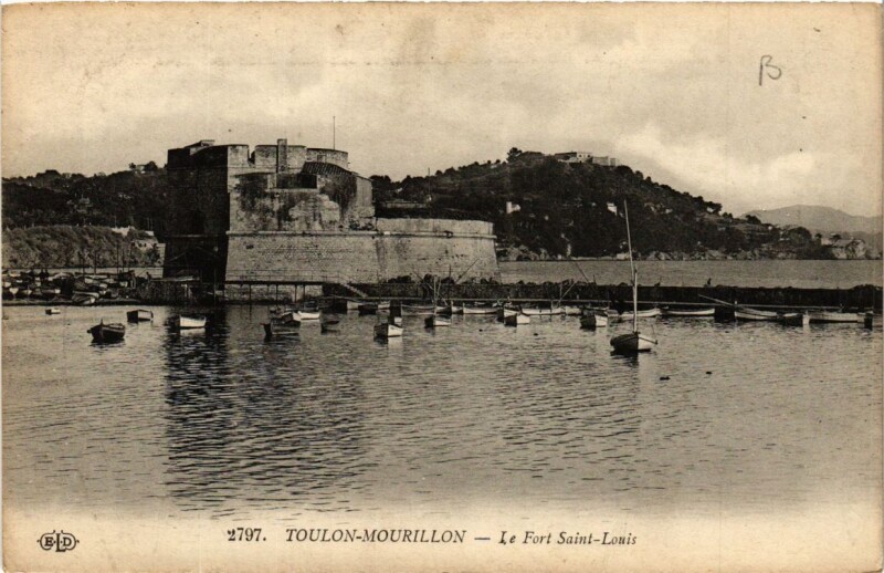 Carte postale ancienne Toulon Mourillon-Le Fort Saint-Louis à Toulon