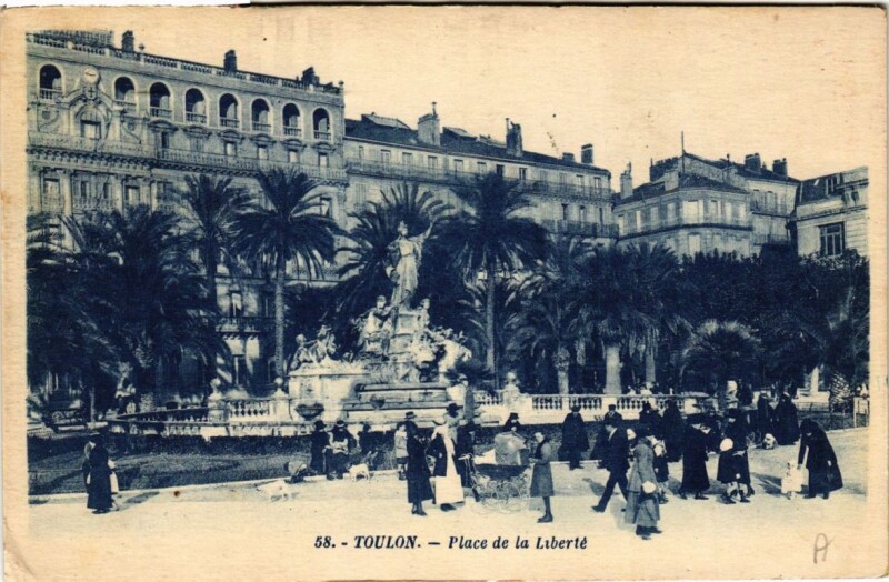 Carte postale ancienne Toulon Place de la Liberté à Toulon