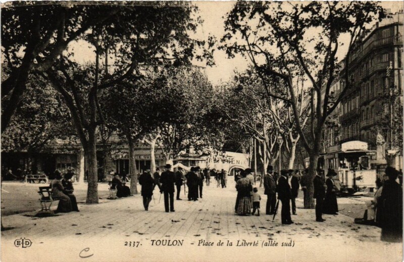 Carte postale ancienne Toulon Place de la Liberté à Toulon