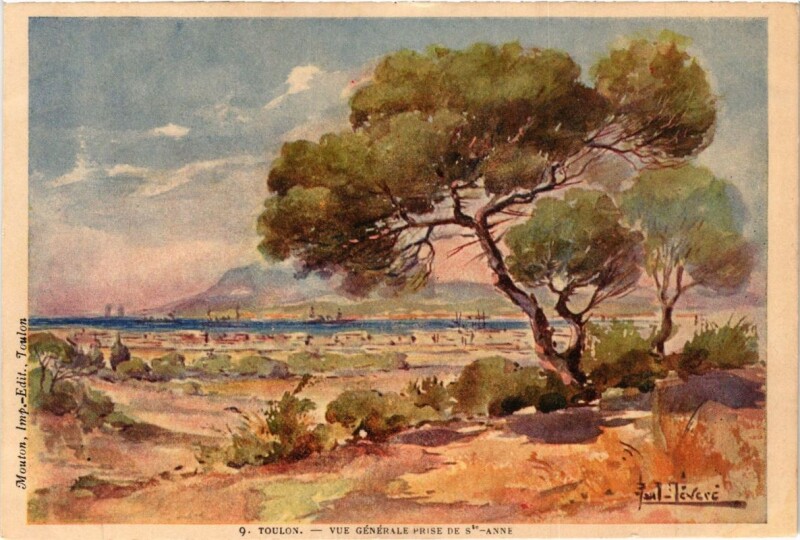 Carte postale ancienne Toulon vue générale prise de Sainte-Anne à Toulon