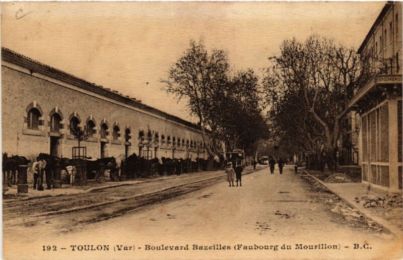 Carte postale ancienne Toulon Boulevard Bazailles, Faubourg du Mourillon à Toulon