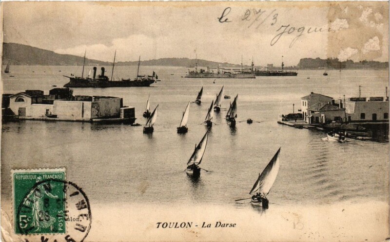 Carte postale ancienne Toulon La Darse à Toulon