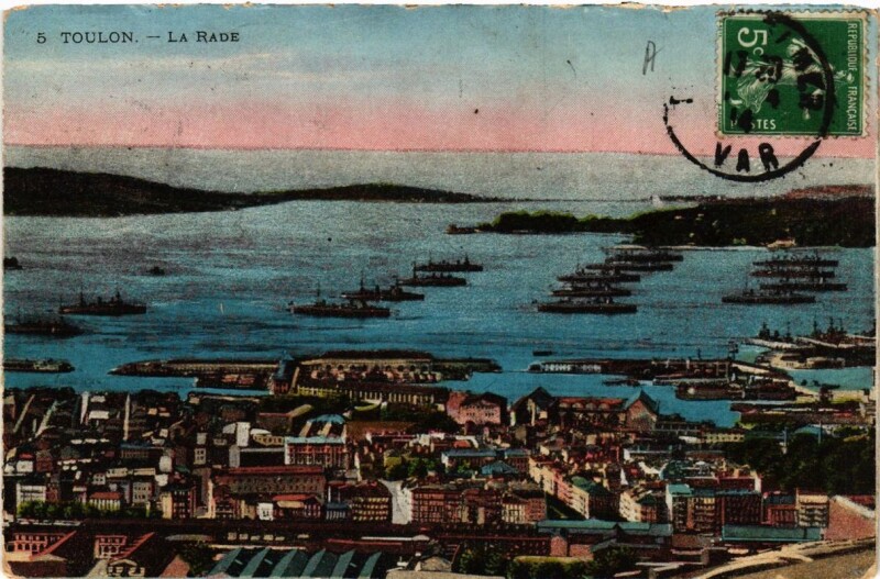 Carte postale ancienne Toulon La Rade à Toulon