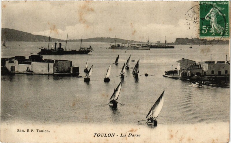 Carte postale ancienne Toulon La Darse à Toulon