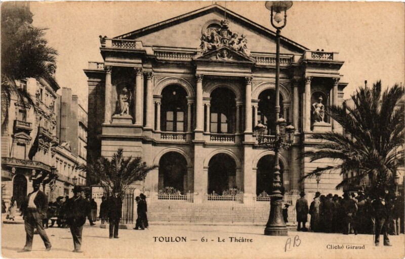 Carte postale ancienne Toulon Le Théatre à Toulon