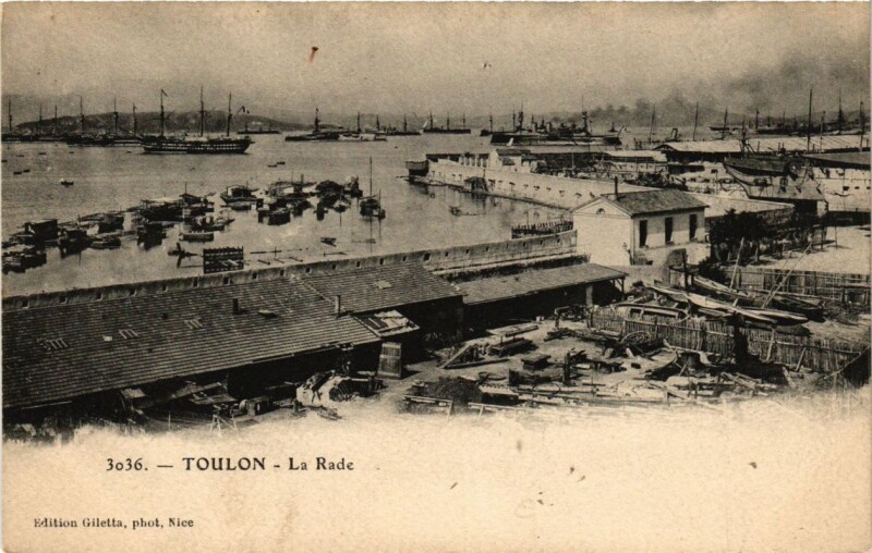 Carte postale ancienne Toulon La Rade à Toulon
