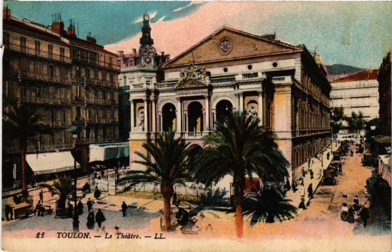 Carte postale ancienne Toulon Le Théatre à Toulon
