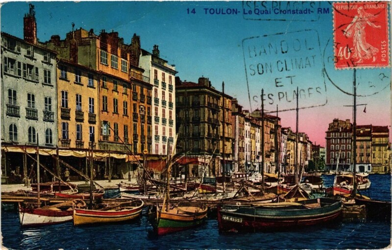 Carte postale ancienne Toulon Le Quai Cronstadt à Toulon