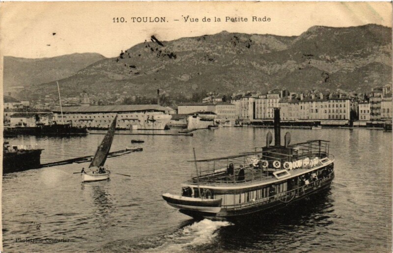 Carte postale ancienne Toulon Vue de la Petit Rade à Toulon