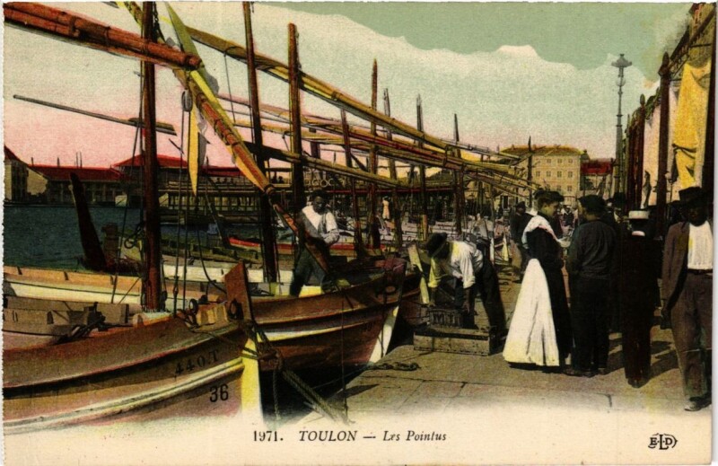 Carte postale ancienne Toulon Les Pointus à Toulon