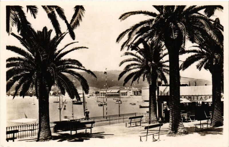 Carte postale ancienne Sainte-Maxime-sur-Mer - Place des Palmiers à Sainte-Maxime