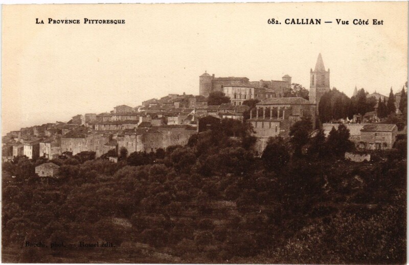 Carte postale ancienne Callian - Vue Cote Est à Callian