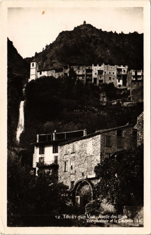 Carte postale ancienne Touet-sur-Var - Route des Alpes