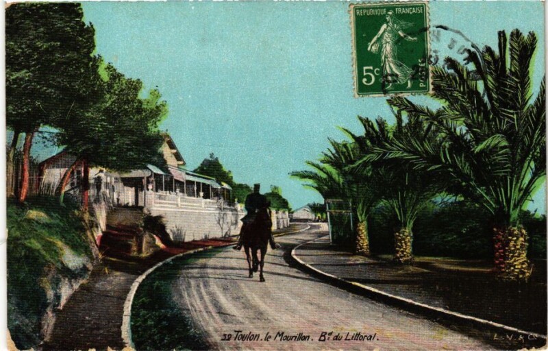 Carte postale ancienne Ed. Aqua 32 Toulon Le Mourillon à Toulon