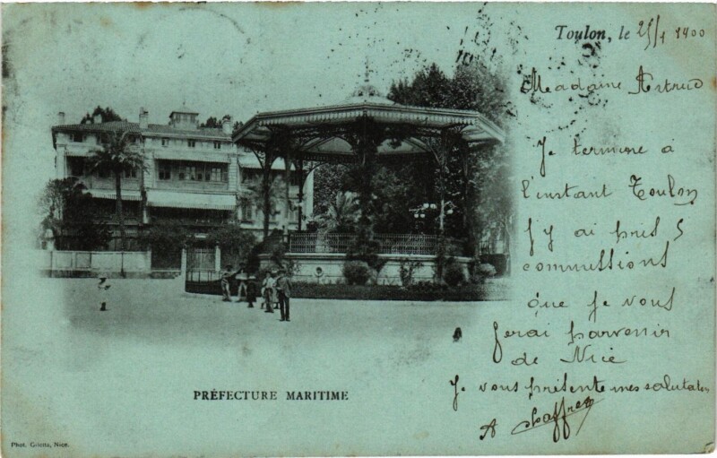 Carte postale ancienne Toulon - Prefecture Maritime à Toulon