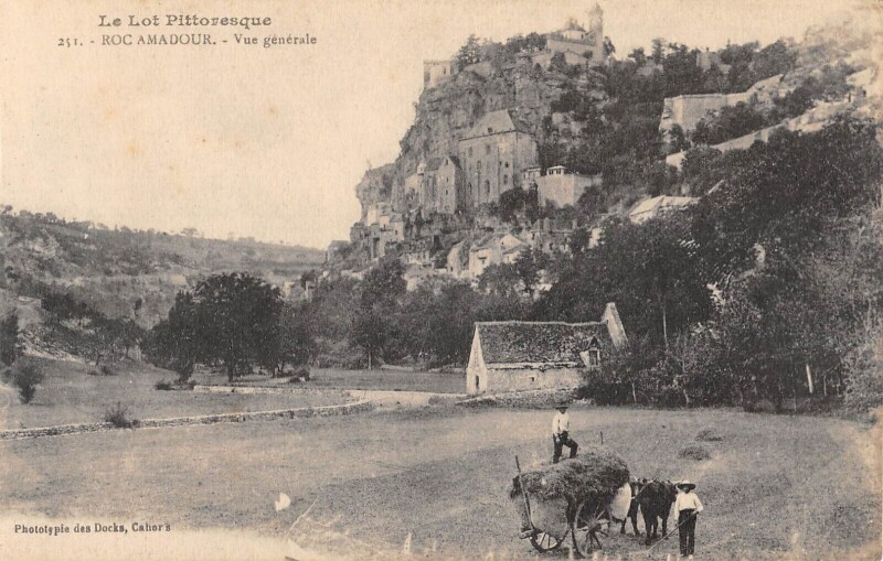 Carte postale ancienne Rocamadour - Fenaison à Rocamadour