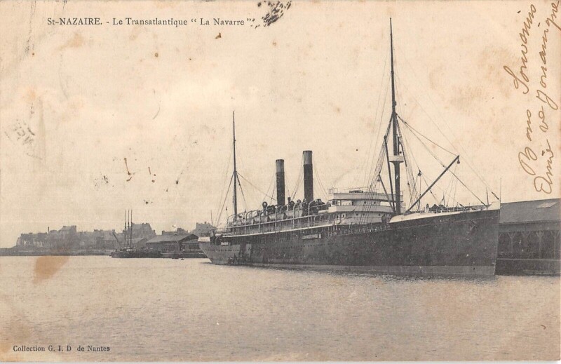 Carte postale ancienne Saint Nazaire - Le Transatlantique - La Navarre à Saint-Nazaire
