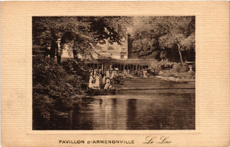 Carte postale ancienne Pavillon d'Armenonville - Le Lac à Paris 16e