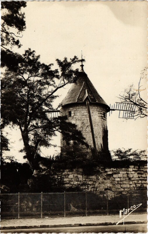 Carte postale ancienne Le vieux moulin de Longchamp à Paris 16e