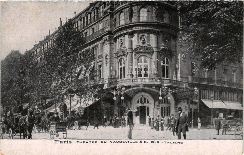 Carte postale ancienne Paris 9e - Theatre du Vaudeville à Paris 9e