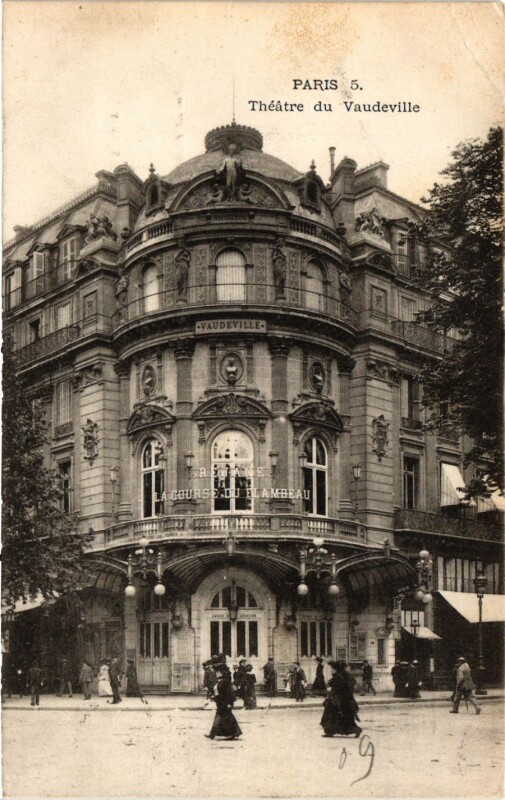Carte postale ancienne Paris 9e - Theatre du Vaudeville à Paris 9e