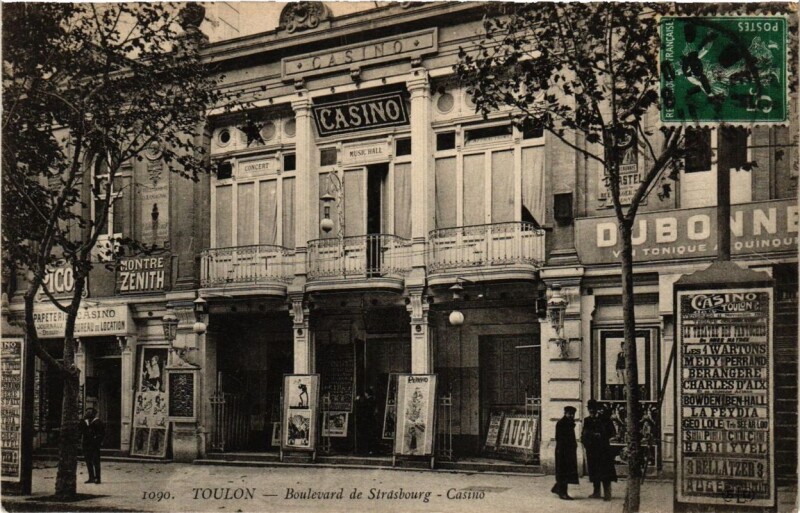 Carte postale ancienne Toulon Boulevard de Strasbourg-Casino à Toulon