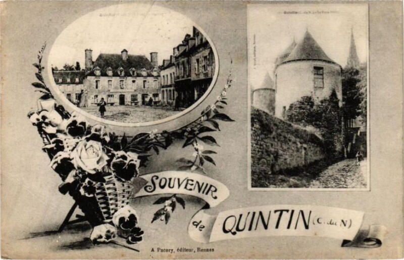 Carte postale ancienne Souvenir de Quintin à Quintin