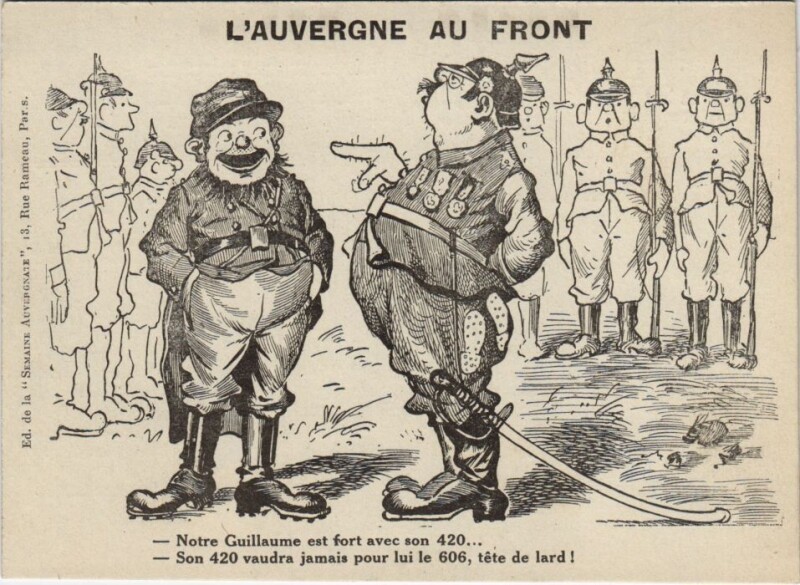 Carte postale ancienne L'Auvergne au Front