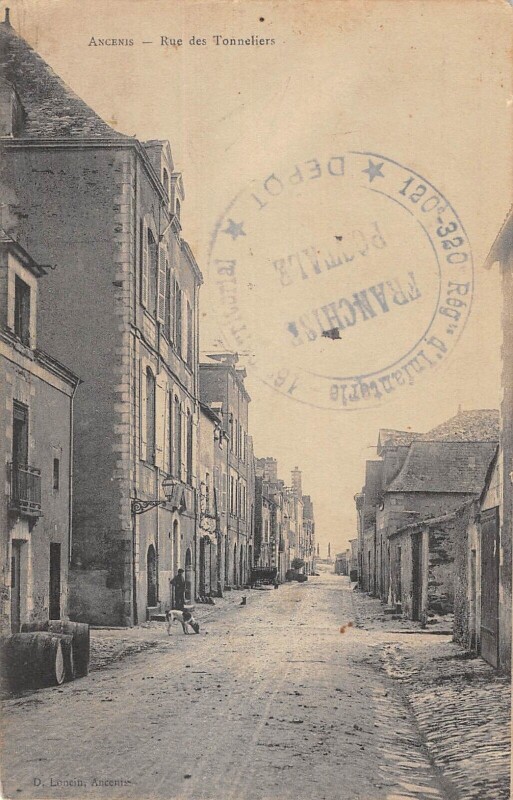 Carte postale ancienne Ancenis - Rue Des Tonneliers