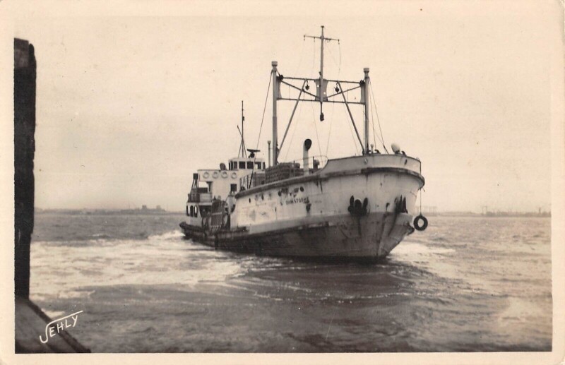 Carte postale ancienne Saint Brevin - Arrivee A Mindin Du Bateau De Saint-Nazaire - Le Saint-Christoph à Saint-Nazaire