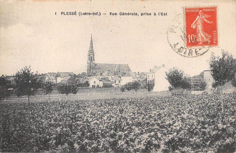 Carte postale ancienne Plesse - Vue Generale Prise A L'Est à Plessé