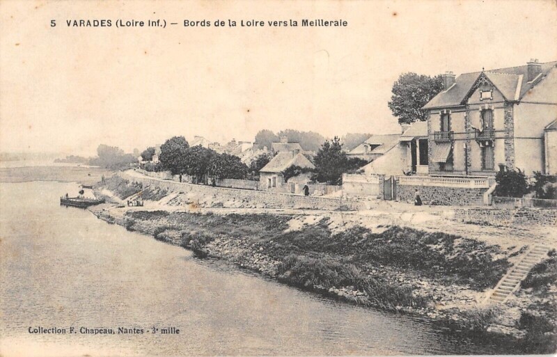 Carte postale ancienne Varades - Bords De La Loire Vers La Meilleraie