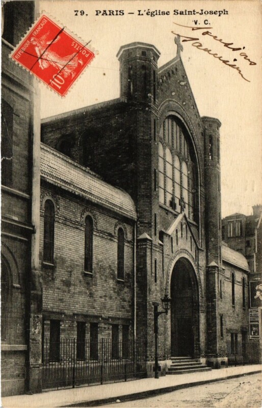Carte postale ancienne Paris 11e Paris-L'Eglise Saint-Joseph à Paris 11e