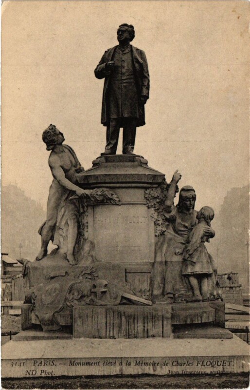 Carte postale ancienne Paris 11e Paris-Monument élevé á la Mémoire de Charles Floquet à Paris 11e