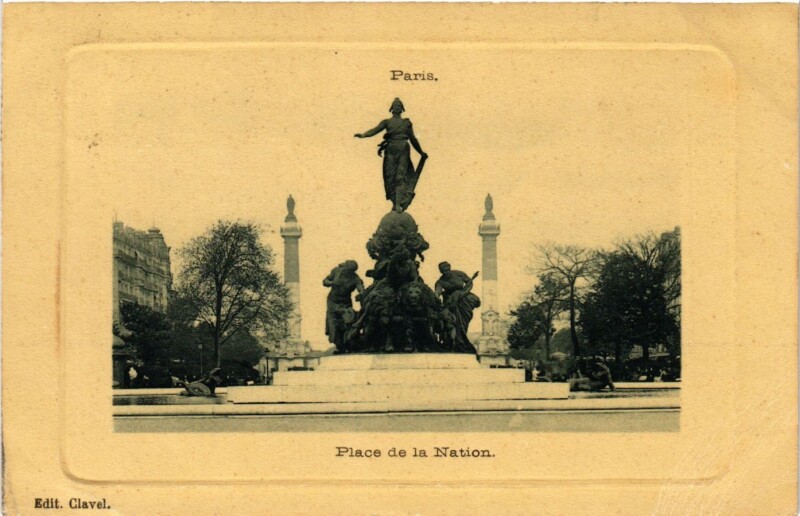 Carte postale ancienne Paris 11e Paris-Place de la Nation à Paris 11e