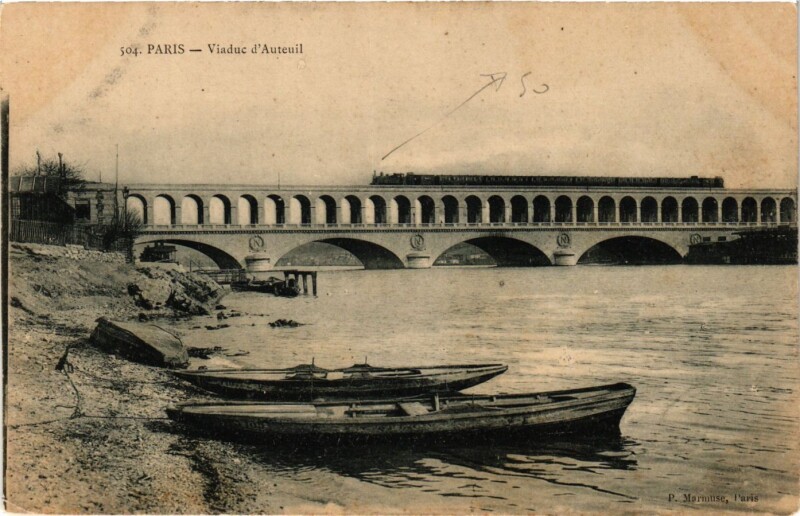 Carte postale ancienne Viaduc d'Auteuil à Paris 16e