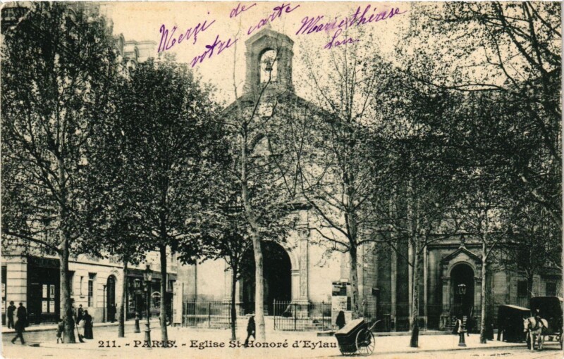 Carte postale ancienne Eglise Saint-Honoré d'Eylau à Paris 16e