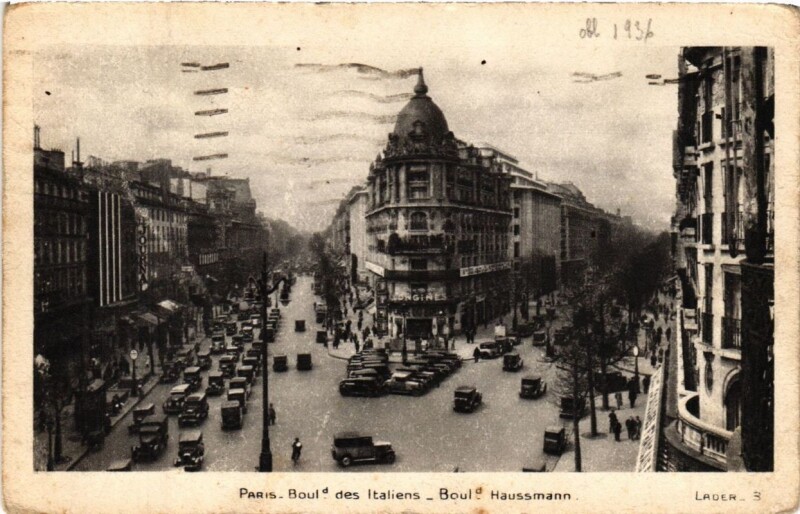 Carte postale ancienne Paris 9e - Boulevard des Italiens à Paris 9e