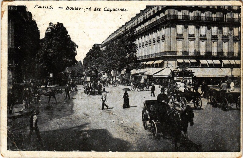 Carte postale ancienne Paris 9e - Boulevard des Capucines à Paris 9e