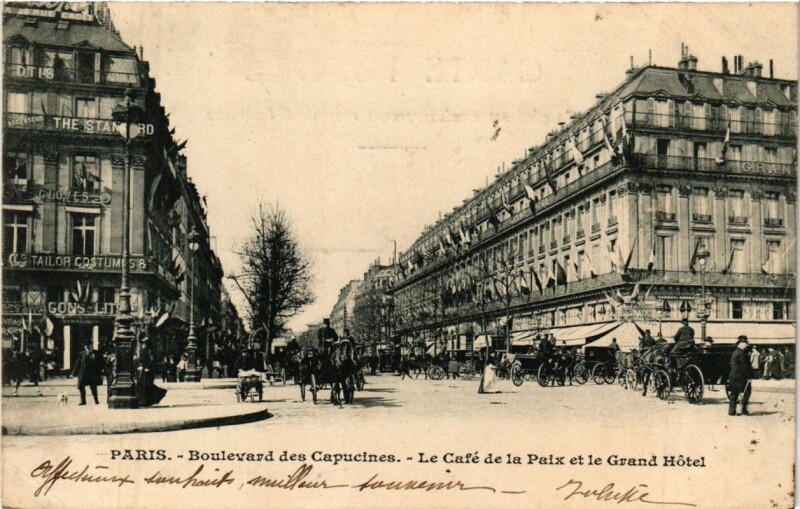Carte postale ancienne Paris 9e - Boulevard des Capucines à Paris 9e