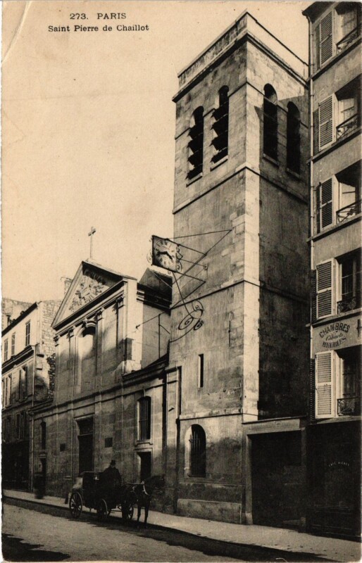 Carte postale ancienne Saint-Pierre de Chaillot à Paris 16e