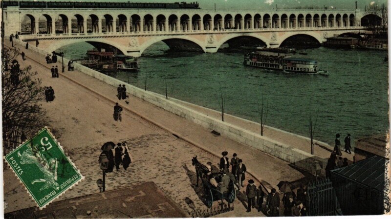 Carte postale ancienne Viaduc d'Auteuil à Paris 16e