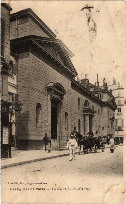 Carte postale ancienne Les Eglises de Paris 9e - Saint-Louis d'Antin à Paris 9e