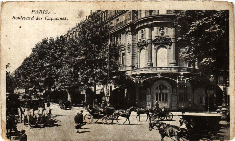 Carte postale ancienne Paris 9e - Boulevard des Capucines à Paris 9e